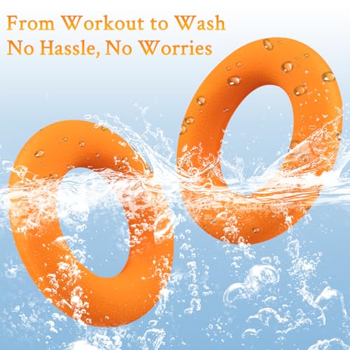 Image of SOULWIT Silicone Ear Pads Cover Protector for Bose QuietComfort QC15 QC25 QC2 QC35 QC45 /Ae2 Ae2i Ae2w /SoundTrue & SoundLink AE Headphones Cushions, Sweatproof, Easily Washable - Orange