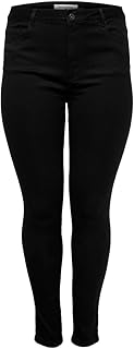 ONLY Carmakoma NOS Caraugusta HW Skinny Jeans Black Noos Vaqueros Mujer