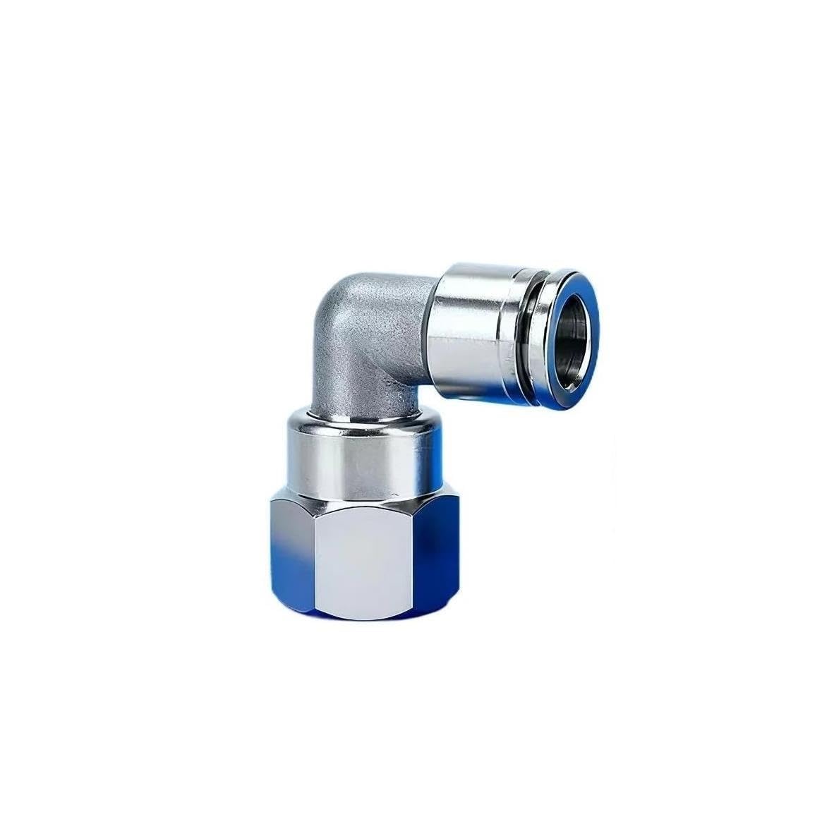 Raccord tuyau acier inoxydable métrique 304, coude à air pneumatique PLF