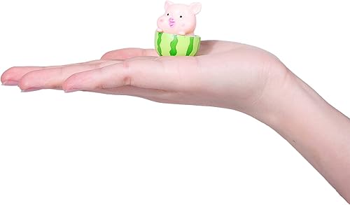 Miniatura 8 de YGMONER 5 piezas de figuras de cerdito para decoración de tartas de automóvil, jardín, jardín,