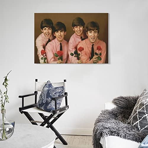 LORGL The Beatles Poster d’art vintage sur toile – Décoration murale moderne pour chambre à coucher – 50 x 75 cm - Les Beatles, Paul McCartney, John Lennon, RIngo Starr, George Harrison LORGL The Beatles Poster d'art vintage sur toile - Décoration murale moderne pour chambre à coucher - 50 x 75 cm – Image 6