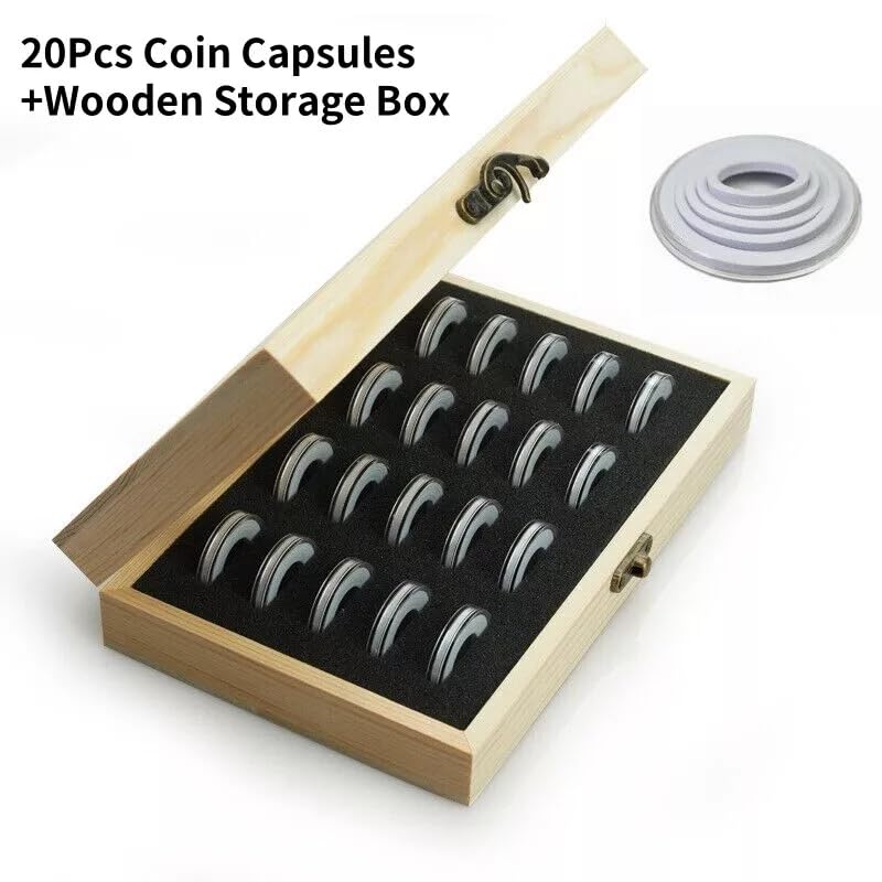 Estuche para cápsulas de monedas de 30 mm 20 piezas miniatura 2