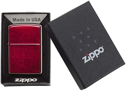 Miniatura 3 de Zippo Encendedor - Mensaje personalizado grabado en la parte posterior de color único al viento Candy Apple Red 21063