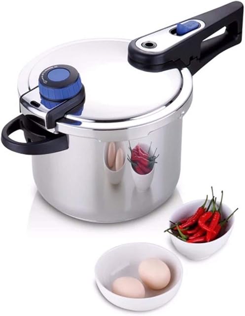 Hot Pot Stainless Steel Pressure Cooker 22cm Induction Cooker Gas Stove Universal Non-Stick (Size : 6L)