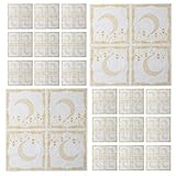 Ciieeo 100 Stück Bedruckte Papierservietten mit Mondmotiv Kleine Quadratische Party Servietten aus Saugfähigem Papier für Hochzeiten Ramadan Festliche Tischdekoration