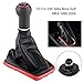 Qiilu 5 Speed Shift Boot Gear Shifter Knob Gaitor Boot Kit for MK4 1999-2004