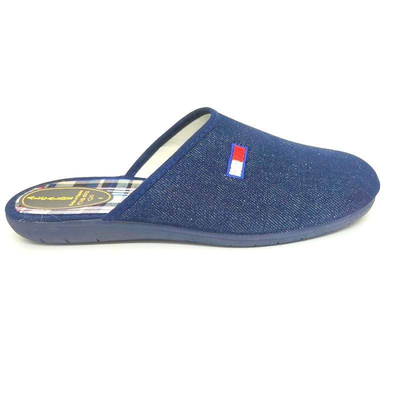Zapatilla chilena Tejano con Bordado Alcalde-495, Azul Tejano, 41
