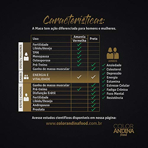 Maca Peruana Black (Preta) Maca, Color Andina Food, 1 pote de 100g