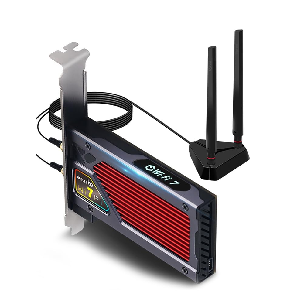 BE8800RGB WiFi7 PCIE Wireless Network Scheda Tri 2,4G/5G/6GHz 8774MBPS BT5.4 per PC Desktop per Win10/per Win11