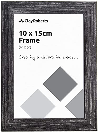 Picture Frame 6 x 4, Charcoal, Freestanding and Wall Mountable, 10 x 15 cm, 6x4 Picture Frames, Charcoal 6x4 Photo Frames