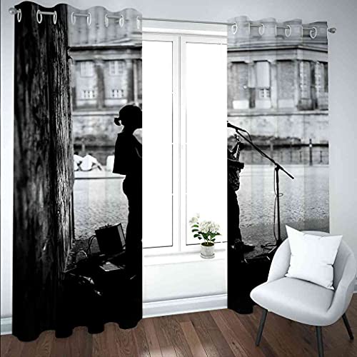 Rideaux occultants 3D haut de gamme en polyester isolant 200x214 cm