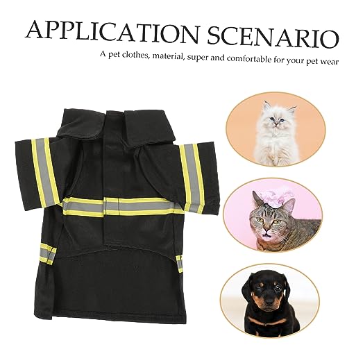 Disfraz de Bombero para Perro Talla S Negro miniatura 7