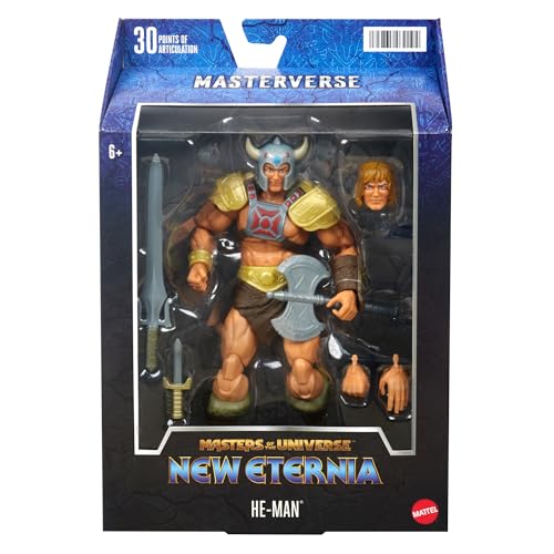 Les Maîtres de l’Univers Masterverse Figurine de combat articulée Musclor 18 cm, inspirée de la série animée "Révélation", jouet pour enfant dès 6 ans, HDR37