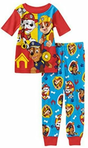 Nickelodeon Paw Patrol Boys Primary Colors Snug Fit Short Sleeve Pajamas Size 5T