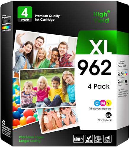 ESTON 962XL Ink Cartridges Combo Pack 9015e Compatible for hp Printers 962 XL Ink Cartridges Replacement for HP Officejet Pro 9010e 9020e 9010 9020 9015 9016 9018 9020 9025