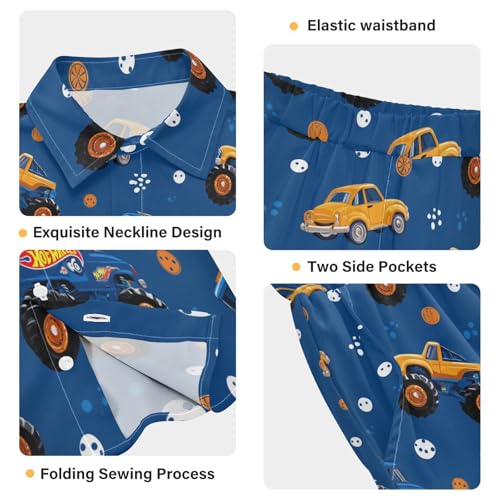 Image of Boccsty Ice Cream Drip Boy Summer Shorts Sets Hawaiian Toddler Boys T-Shirt & Pants 2 Pcs 3T-10T