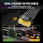 1000W Fully Modular Power Supply, 80+ Gold Certified PSU, ATX 3.1 & PCIe 5.1 Ready, 12V-2x6 Native Connector, 140mm RGB Low-Noise Smart Fan, 105℃ Japanese Capacitors, Black - Image 3