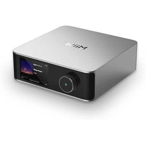 WiiM Ultra Music Streamer & Digital Preamp | 3.5" Touchscreen, Compatible with Google Cast & Alexa, Stream Spotify, Amazon Music, Tidal & More | HDMI ARC, Phono Input & Headphone Output | Silver