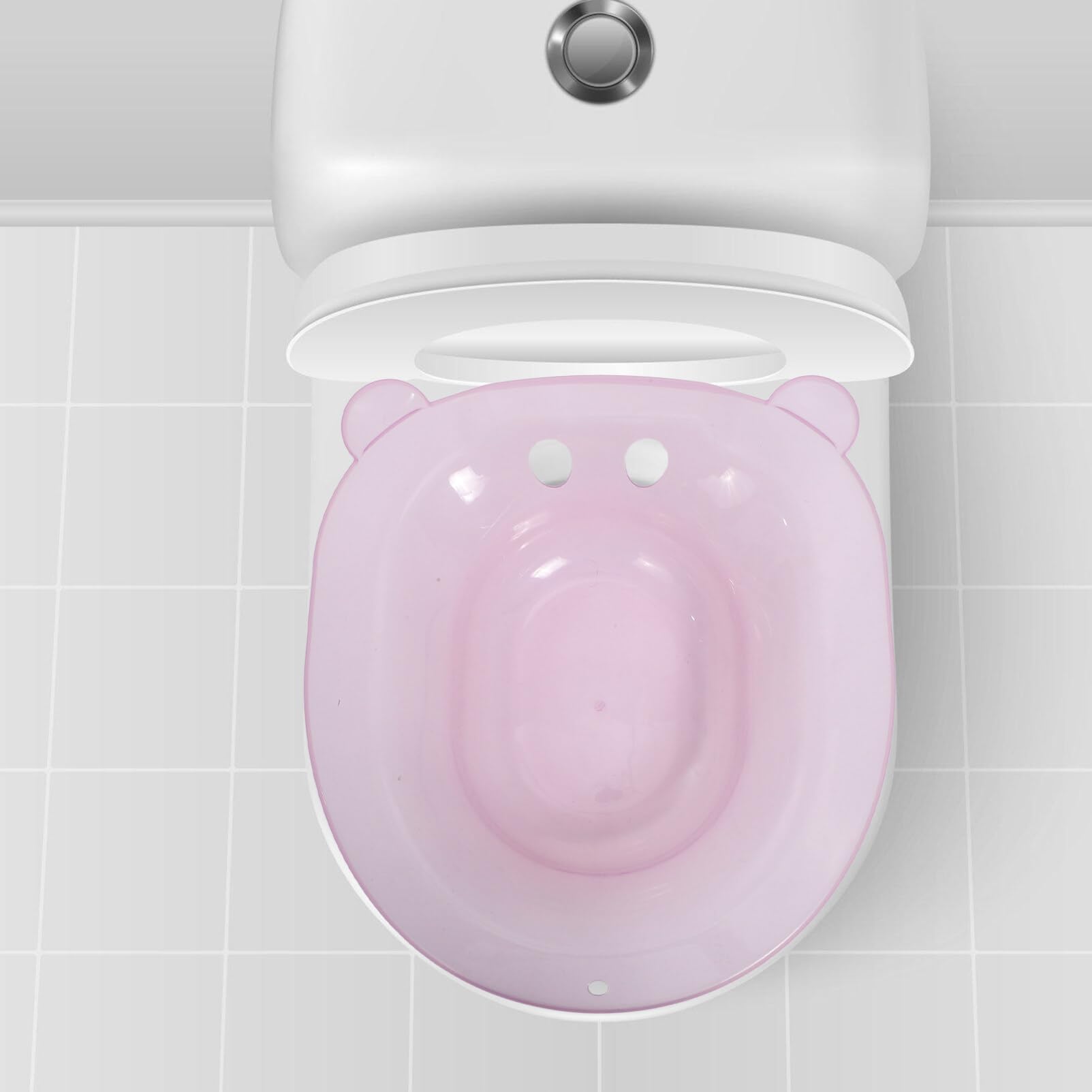 Bacinella per Seduta Personale Donna Post Parto in Pp Resistente e Sicura, Colore Rosa, per Postpartum e Utilizzo su Wc Domestico