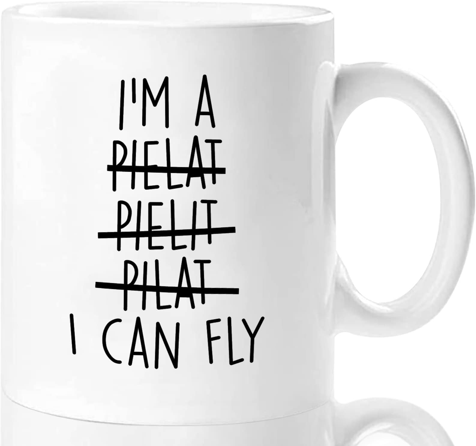 Aurahouse Funny Pilot Aviation Gifts for Men Women-I Can Fly Mug 11oz, Aircraft Pilot Present for Kids Boys Airplane Lover, Pilots Birthday Graduation Gift, Father's Day Christmas Gift Cup