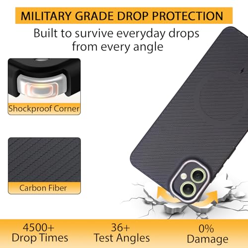 Image of LIRAMARK Rugged Carbon Fibre TPU Armor Silicone Back Cover Case for Samsung Galaxy A05 / F05 / M05 (4G)