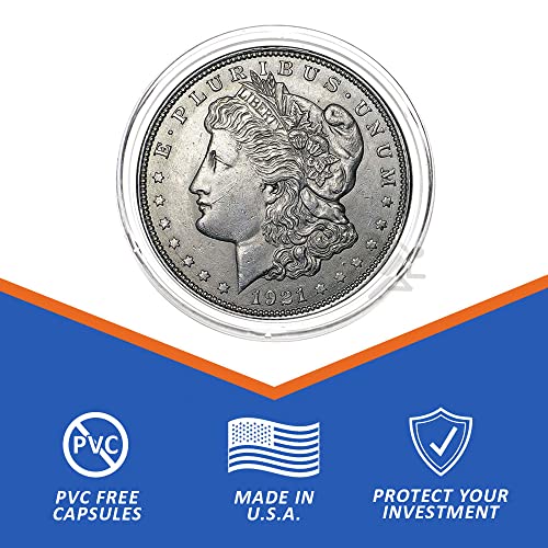 50 cápsulas protectoras para monedas 38.1mm 1oz miniatura 3