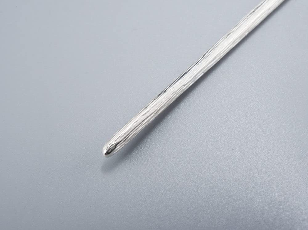 Haarschmuck, Vintage-Haarstäbchen, Haarnadel, S925-Silber, chinesische Haarstäbchen, elegante, verzierte Cloisonné-Haarstäbchen aus Bambusblättern, lang, Unisex-Haarknoten-Zubehör for Braut, Frauen, M