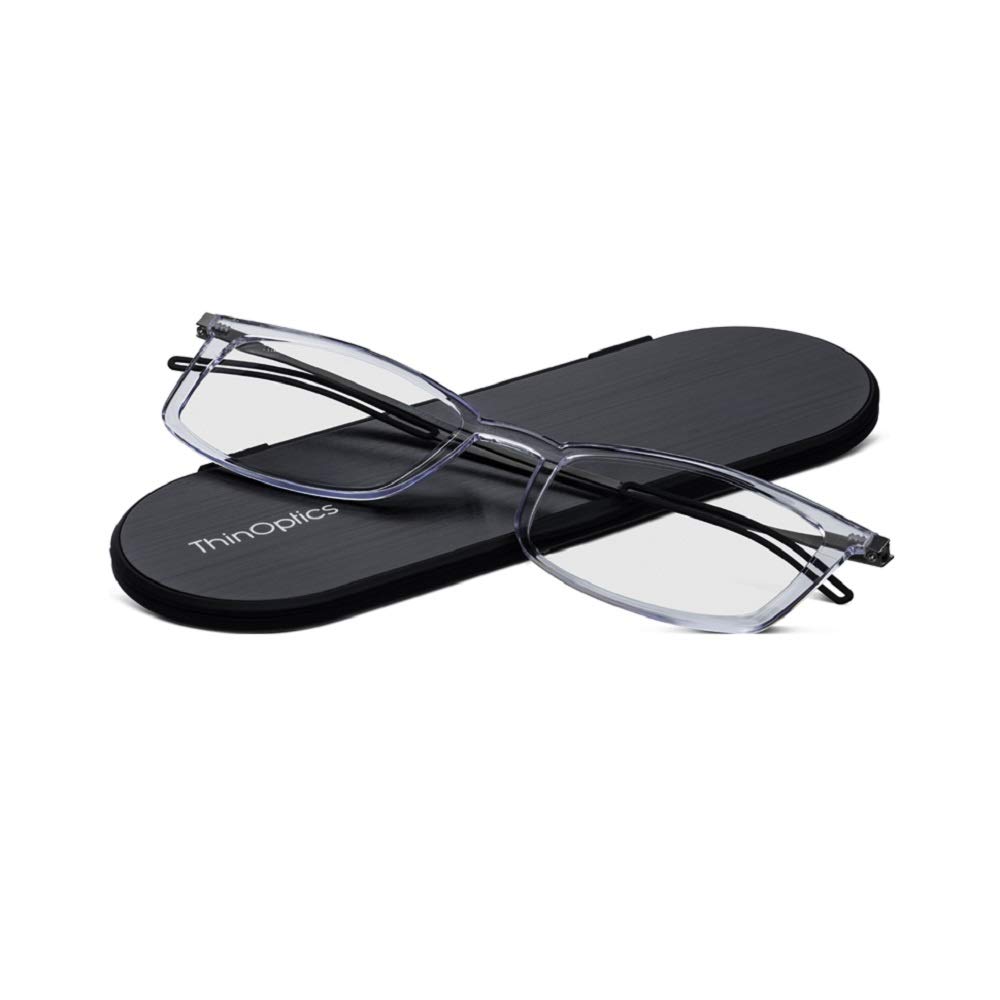 Óculos de leitura ThinOptics Frontpage Brooklyn + caixa de alumínio Milano, Molduras transparentes/caixa prata, 2 x em promoção! Veja a oferta e mais achadinhos de Cuidados com a visão 3 Hoje é o melhor dia para comprar Óculos de leitura ThinOptics Frontpage Brooklyn + caixa de alumínio Milano, Molduras transparentes/caixa prata, 2 x com aquele preço maroto! Promoção! Aproveite a oferta! 3
