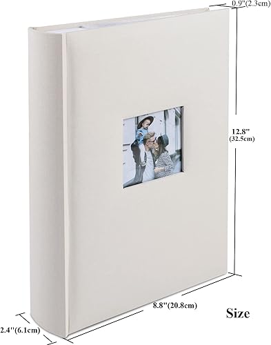 Miniatura 5 de Álbum de fotos de 4 x 6 con capacidad para 402 fotos con bolsillos deslizantes para notas, cubierta de lino, álbumes de fotos con espacio de