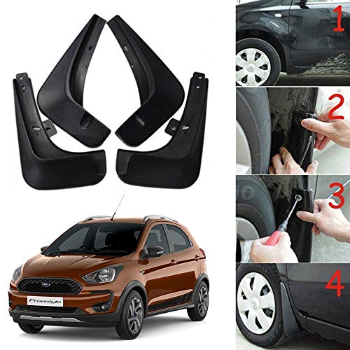 Image of Oshotto (O.E.M Fitting Cup Type) Mud Flap /Splash Guard Compatible with Ford Free Style (Set of 4)