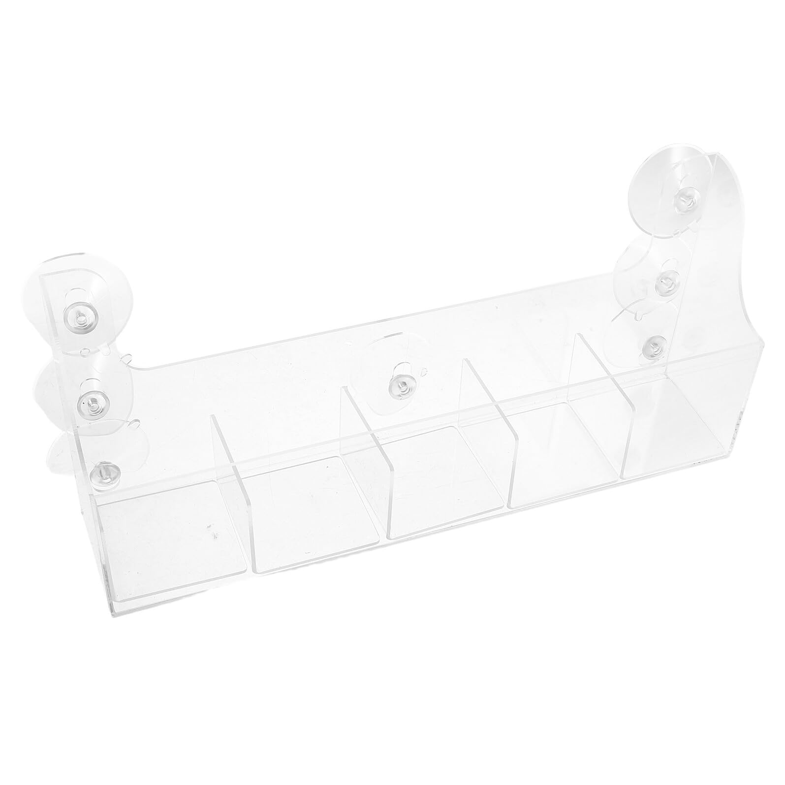 Organisateur Frigo Transparent avec Ventouses Séparateurs Amovibles pour Bouteilles Huile Épices et Boissons Étagère Facile à Nettoyer Acrylique Résistant
