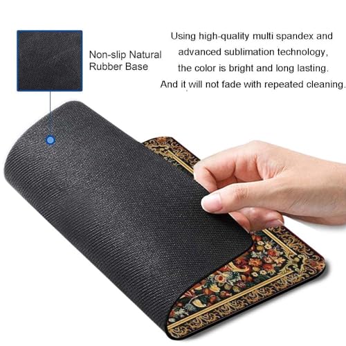 Image of Carpet Pattern Mousepad - Small Non-Slip Rubber Carpet Design Printed Computer Mouse Pad 19x22cm (FMP0225)