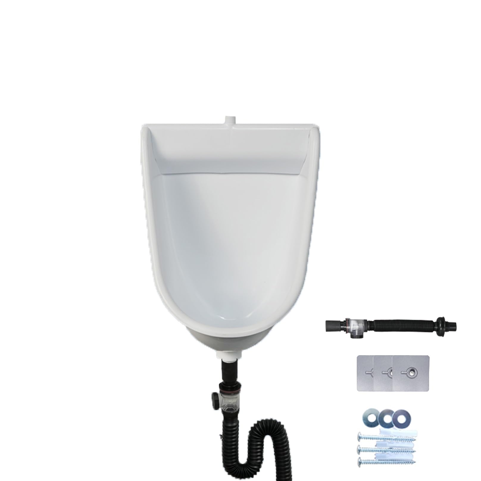 GTHTUHFD Urinal With Hose, Urinals For Men, Plastic Urinals For Men, Outdoor Urinal Urine Diverter Men'S Urinal For Bathroom Garage Temporary, Wall Mounted Male Plastic Water