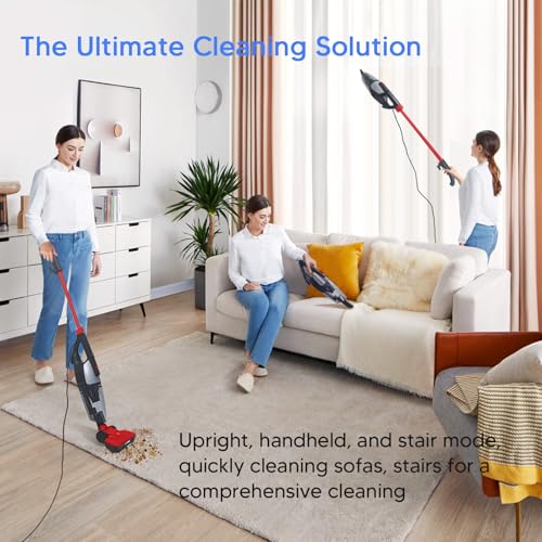 Apical Life Upright Vacuum With Headlights, Corded Stick Vacuum, Large Dust Cup Capacity, Hepa Filter, Swivel Steering, Brush Tool & Crevice Tool thumb #1