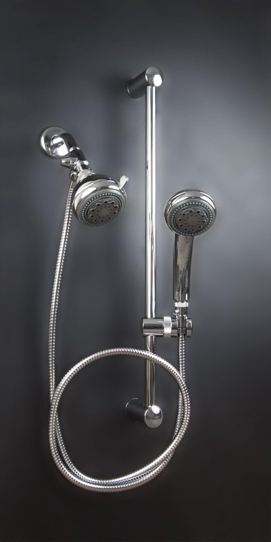 Mariner 2 Chrome Shower Head, Hand Held Combination Hand Held Showerheads