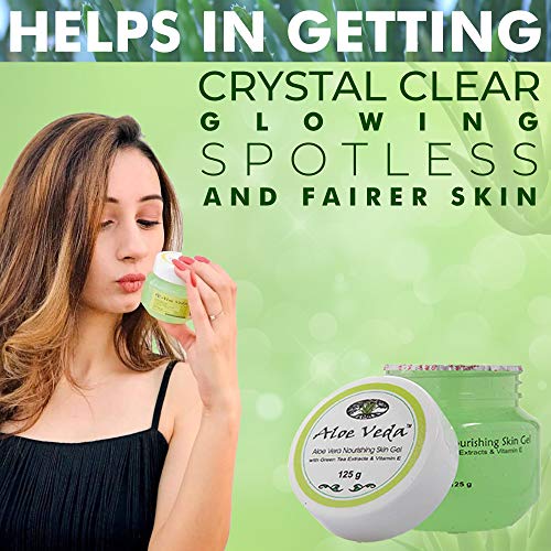 Image of Aloe Veda Aloe Vera Multipurpose Beauty Gel for Face,Skin and Hair- Pure Natural Gel - Ideal for Skin, Face, Acne Scars, Hair Care, Moisturizer & Dark Circles Pack of 1