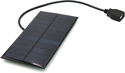 Miniatura 5 de Doefo Cargador solar de 1.65 W, panel solar portátil USB de 5.5 V 300 mA, cargador solar impermeable para campamento de supervivencia al aire libre,