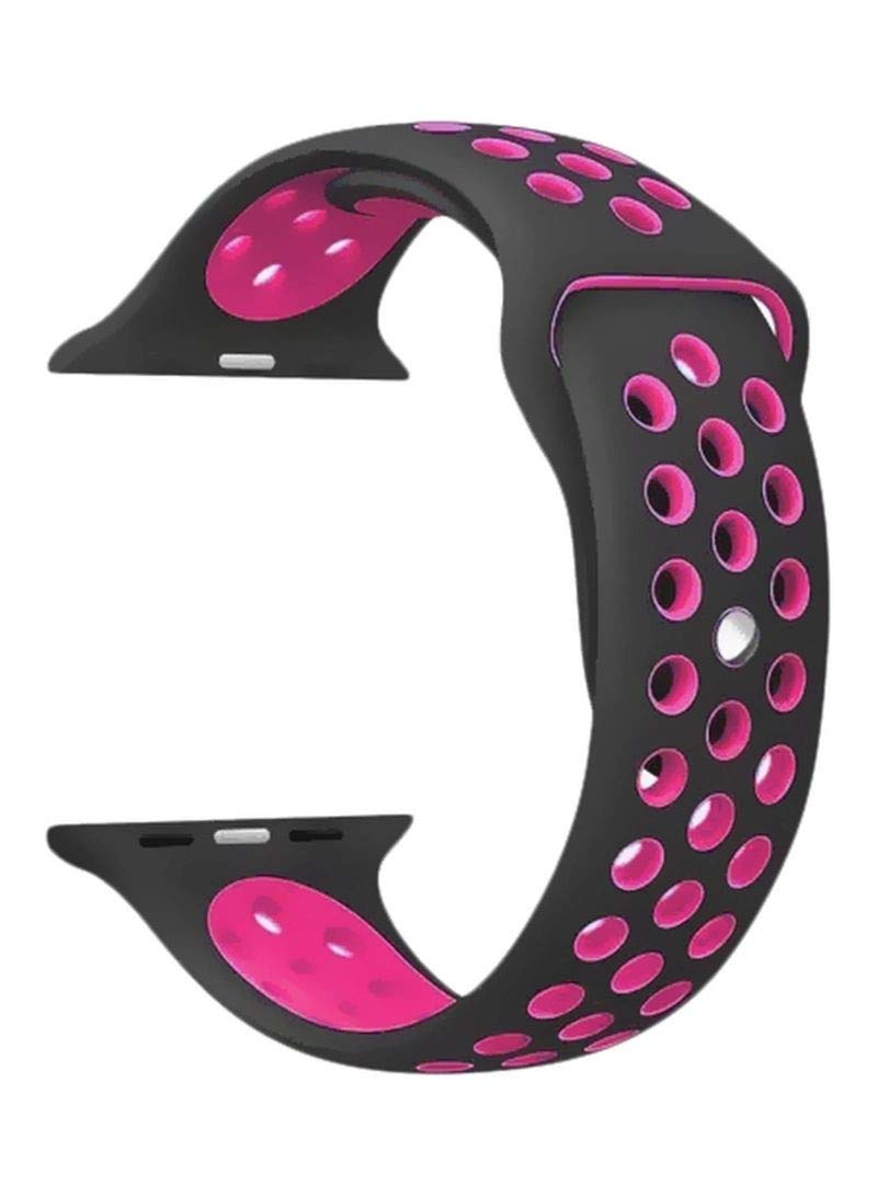Apple Watch Seri 1 2 3 İçin 38 Mm Uyumlu SMALL Beden (S/M Size) Delikli Silikon Kordon