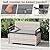 RELAX4LIFE Wicker Outdoor Storage Bench, Rattan Deck Box w/Protective Liner for Patio Furniture Pillows & Garden Tools, Porch Loveseat with Seat Cushion, Acacia Wood Armrests (Grey)