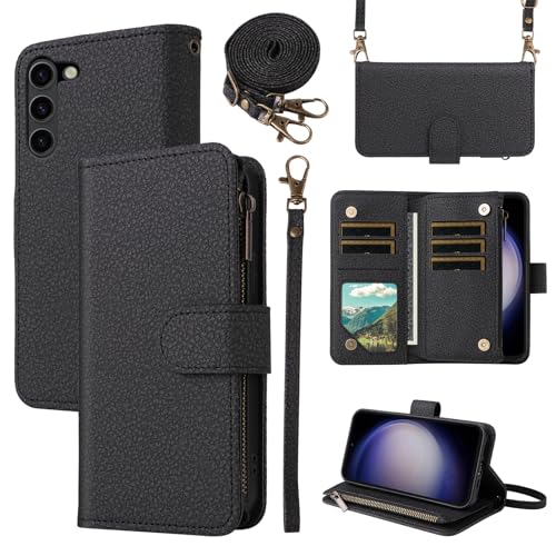 Coque portefeuille Samsung S23 à rabat avec finitions haute résistance
