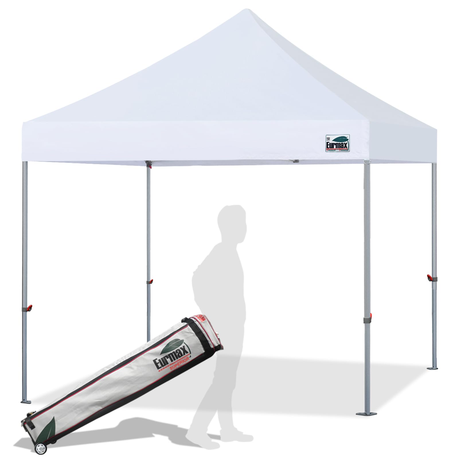 Eurmax USA Superior 10'x10' Pop-up Canopy Tent Commercial Instant, White