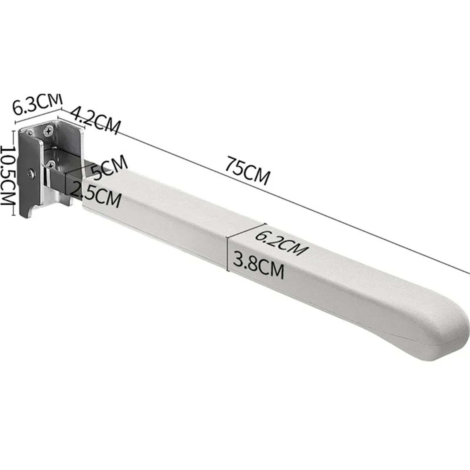 agarraderas baño Barras de Apoyo para baño, Seguridad, Plegables, para Ancianos, Ducha, Soporte para discapacitados, Taburete Plegable, Productos para discapacitados(75cm)