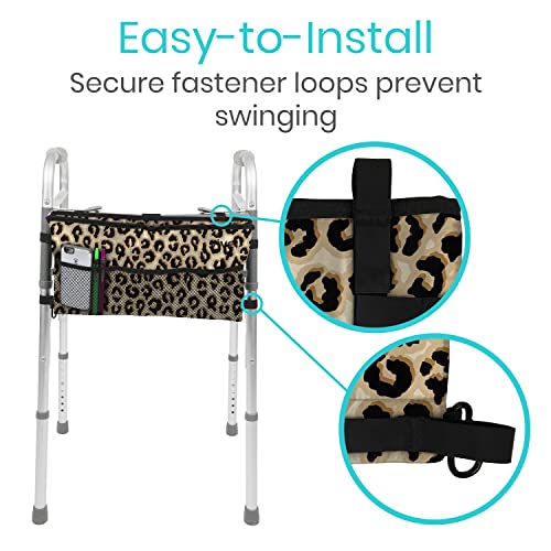 image for Vive Walker Bag - Accessories Wheelchair Basket Pouch (Water Resistant