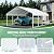 RITERYIFER Heavy Duty 10x20 FT Carport - Galvanized Steel Metal Carport for 2 Cars, Lean-to Canopy Kit, Multi-Use Outdoor Protection Tent for Vehicle, Boat, Tractor & Storage Shelter