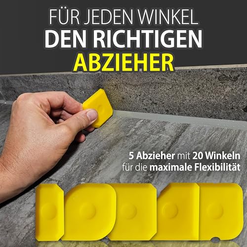 FUGENECK® - 5er Standard Fugenabzieher - Set mit Aufbewahrungsbox & Bedienungsa.