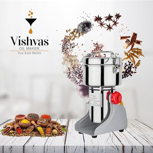 Image of Vishvas Dry Masala Grinder Machine - Your All-in-One Solution for Grinding Spices, Herbs, and Seeds 500 GM (VI-500 (B))