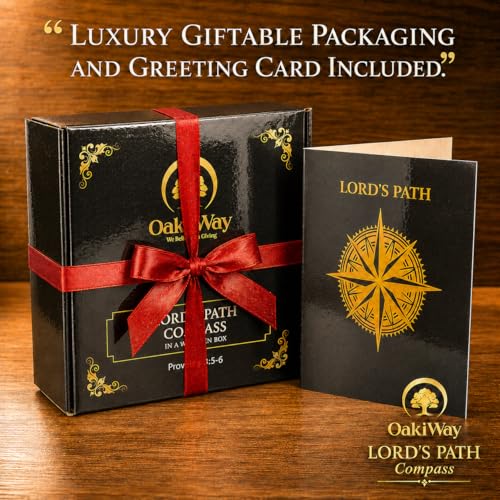 Brújula Lord's Path - Regalo Religioso Inspirador para Adolescentes y Hombres con Tarjeta de Saludos miniatura 5