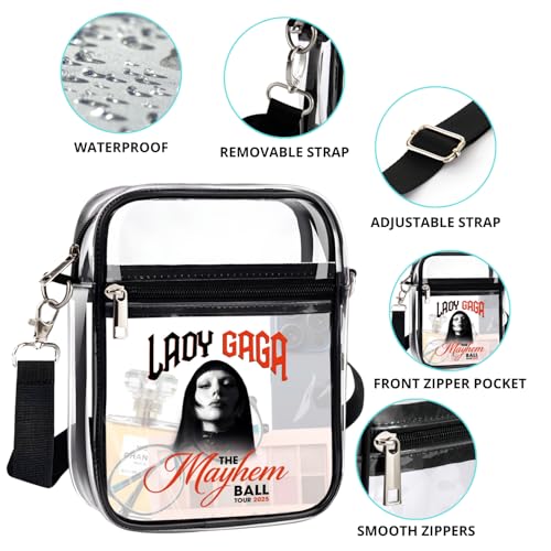 Clear Bag Stadium Approved for Mayhem Ball Tour 2025, Clear Crossbody Purse for Stadium Events Festival Concerts, The Mayhem Ball Tour Outfit3