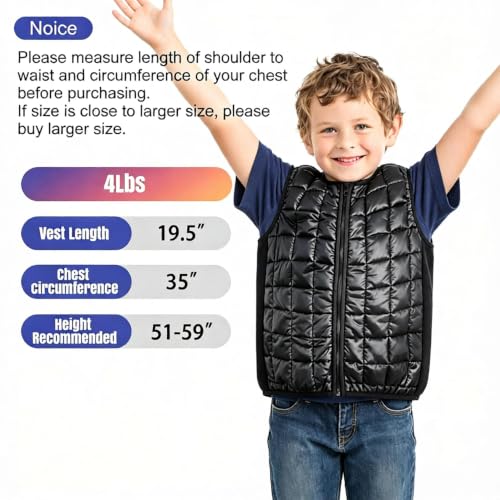 Image of Weighted Vest for Kids,Sensory Calming Support for Children with 2lb, 3lb, 4lb Weights(Ages 2-13) ,Breathable & Washable for Active Play(Grey)