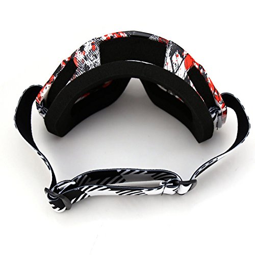 Motocross ATV Dirt Bike Off-road Ski Red Goggles Reflective lens